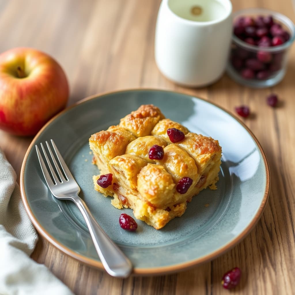 Maple eplepandowdy med tørkede tranebær
