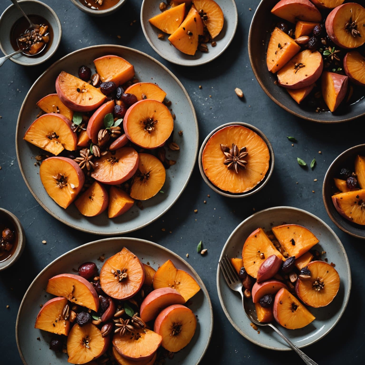 Maple-ristede kvitøy og søtpoteter