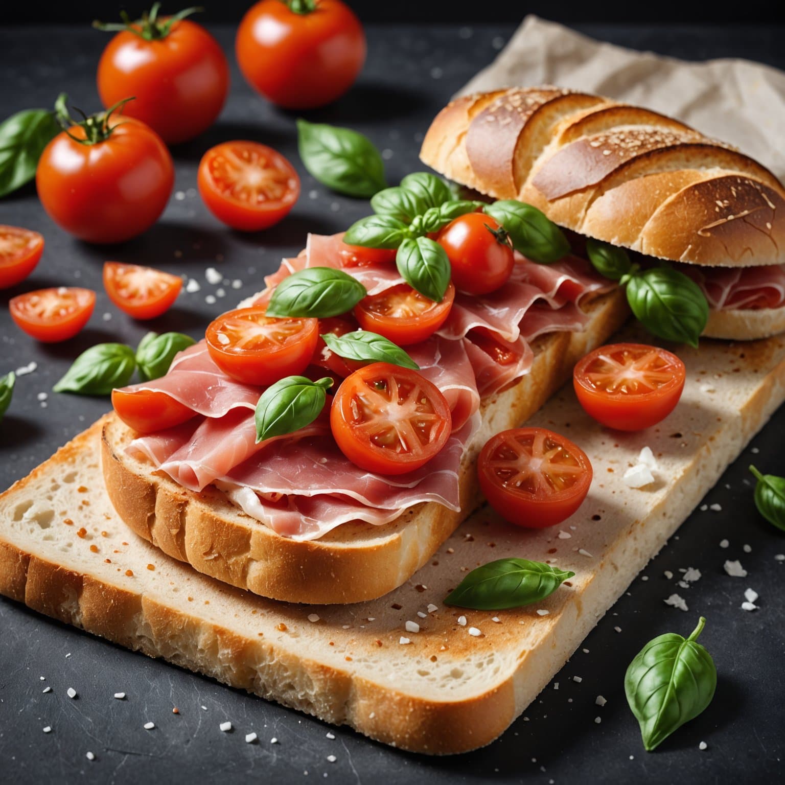 Margherita® Prosciutto med sprø tomater på ciabatta