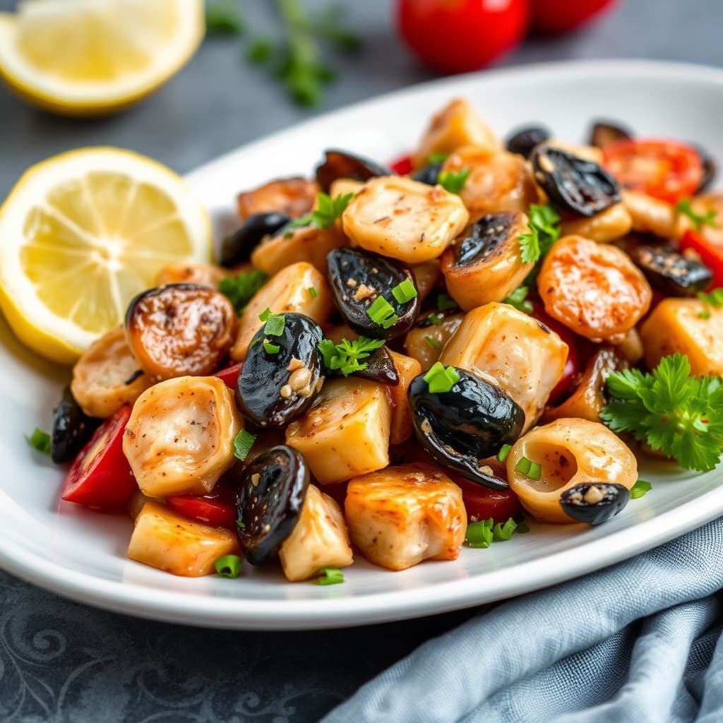 Marinert blekksprutsalat