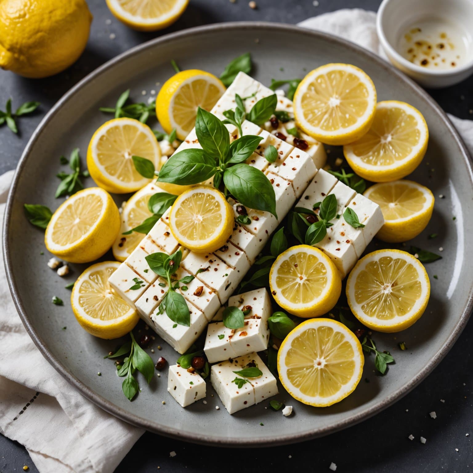 Marinert feta med ovnsbakt sitron