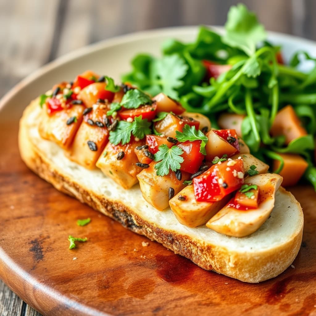 Marinert kylling bruschetta