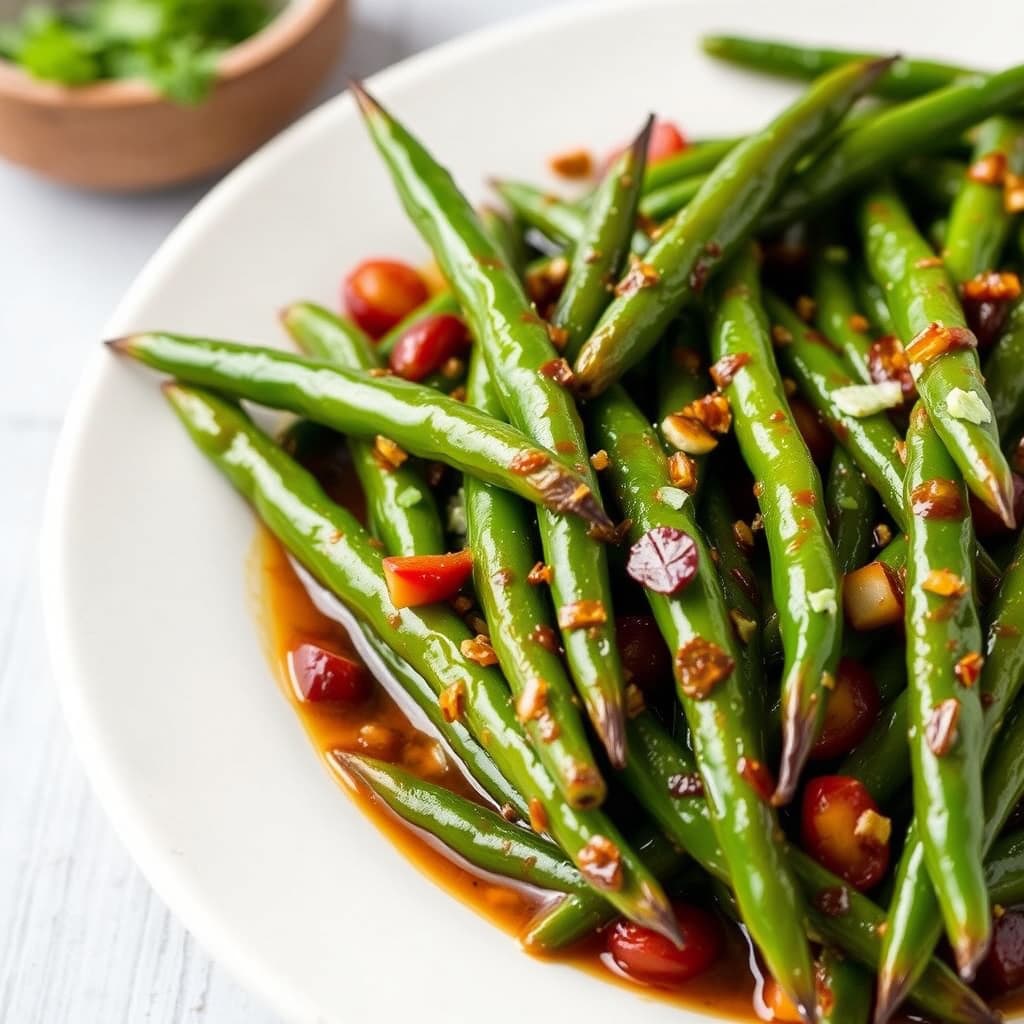 Marinerte grønne bønner