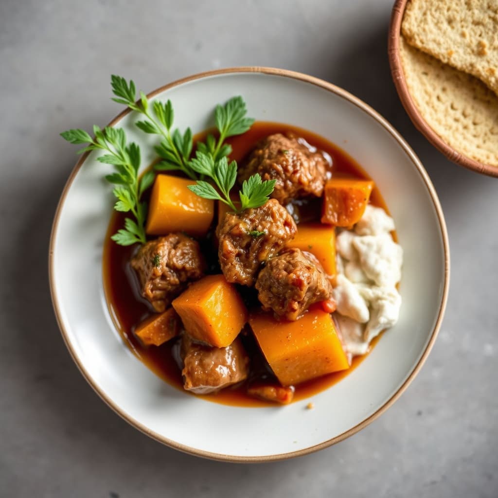 Marokkansk lamme- og kvistmarmeladestuing