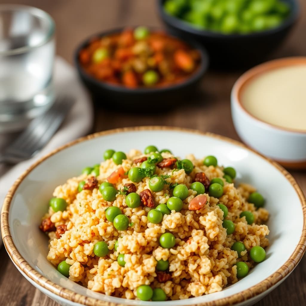 Marokkansk peanøttcouscous med erter