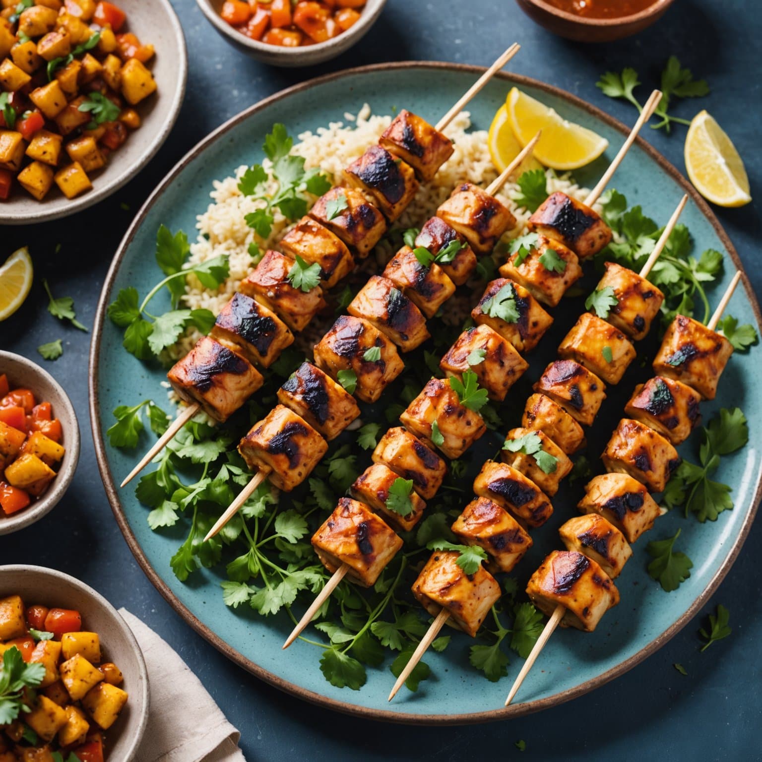 Marokkanske kyllingspyd