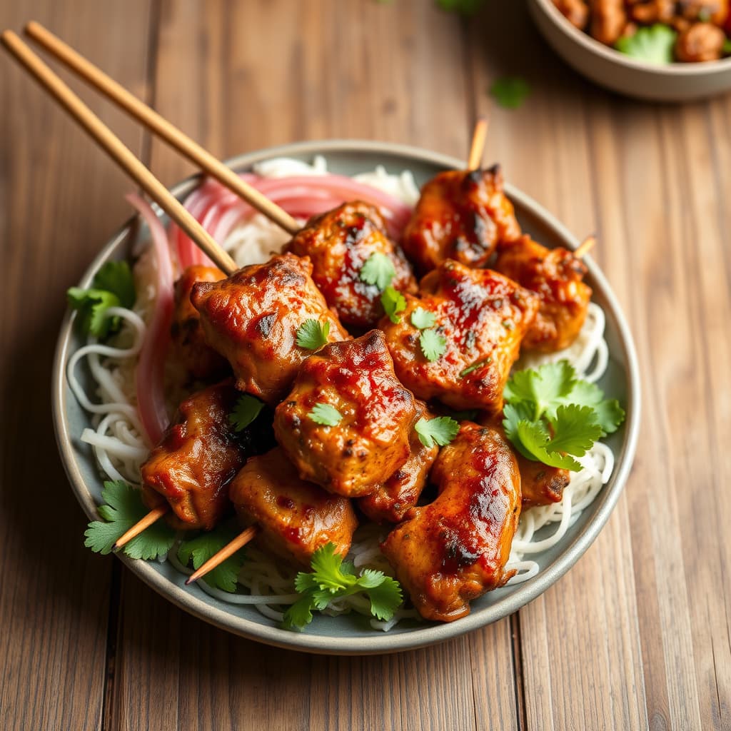 Martys thailandske kyllingsatay