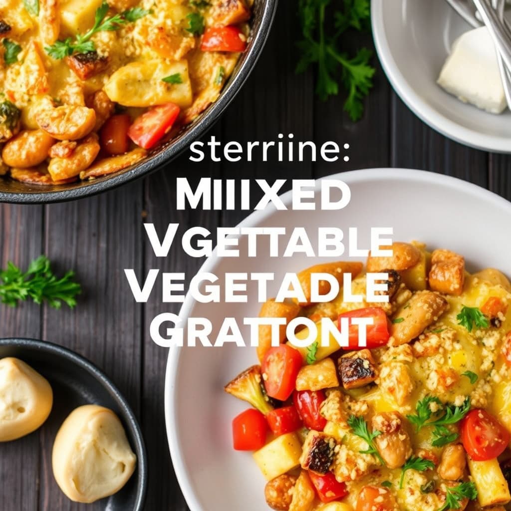 Mediterranean blandet grønnsaksgrateng