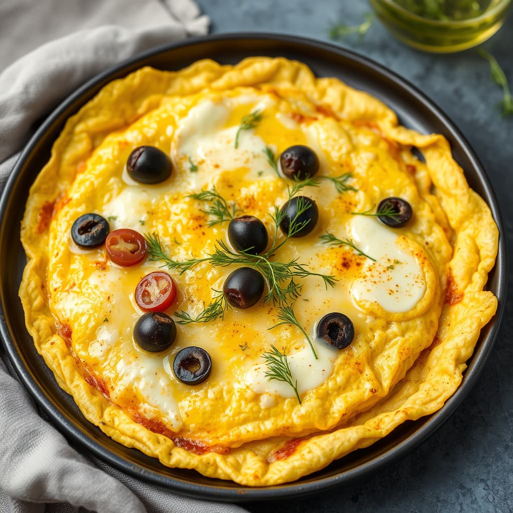 Mediterranean-middag: Omelett med fennikel, oliven og dill