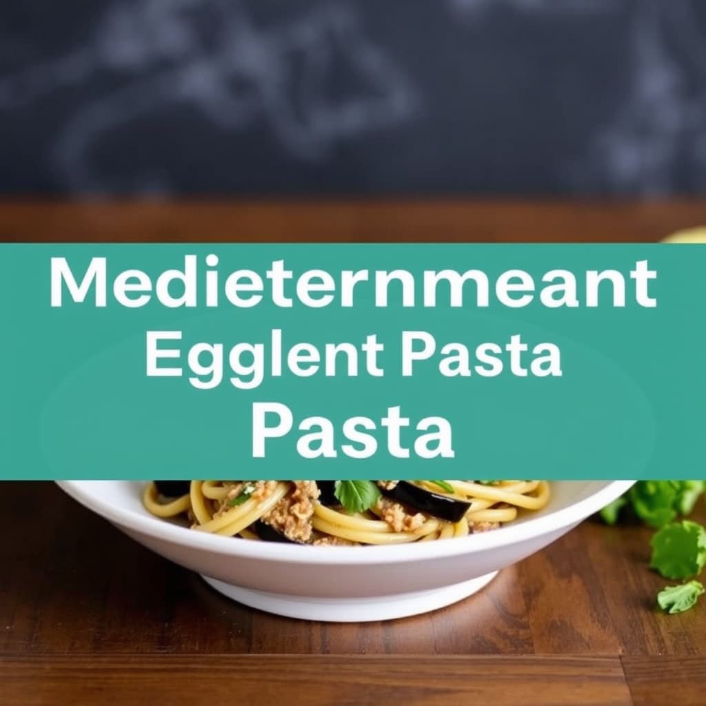 Mediterransk-inspirert pasta med aubergine