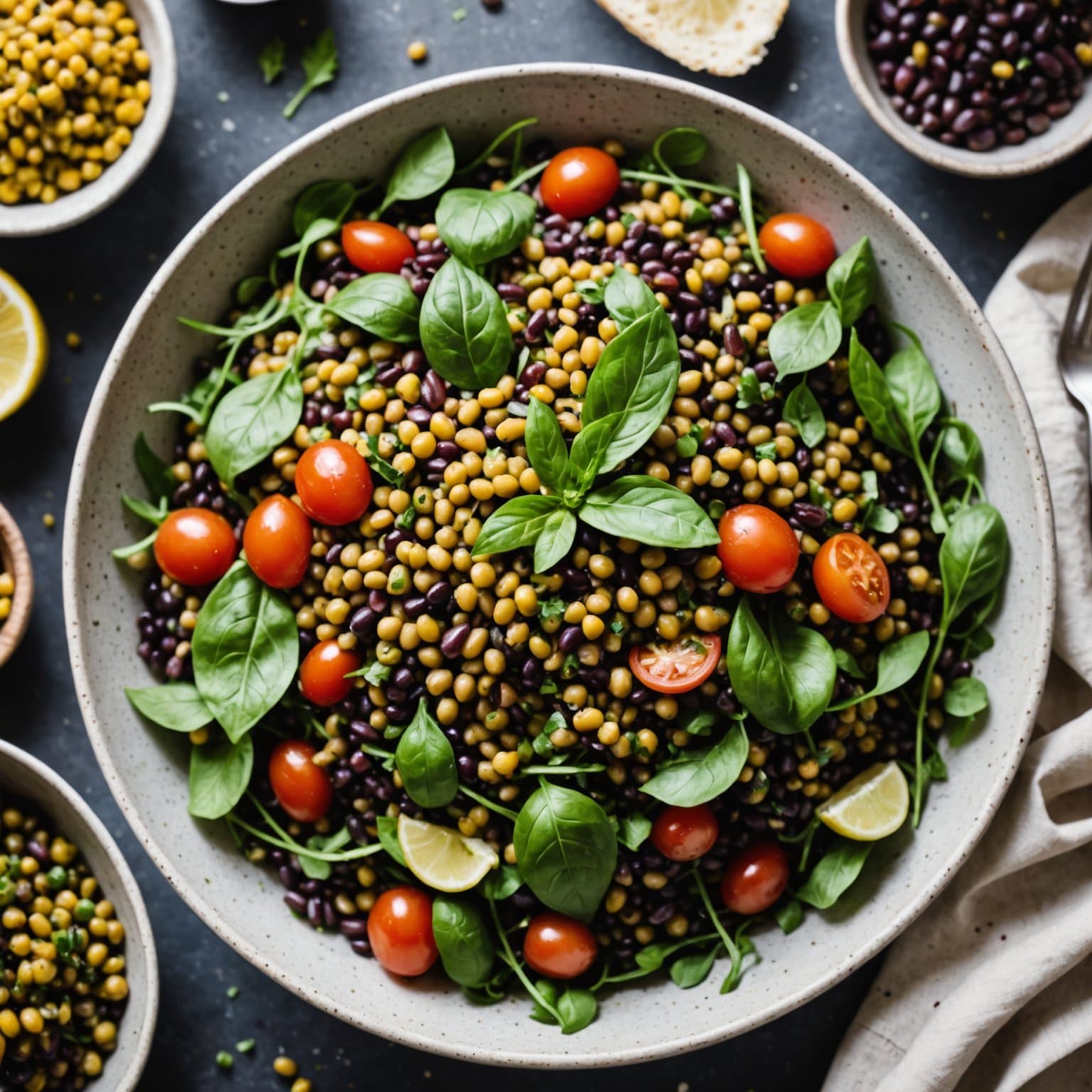 Mediterransk linsesalat