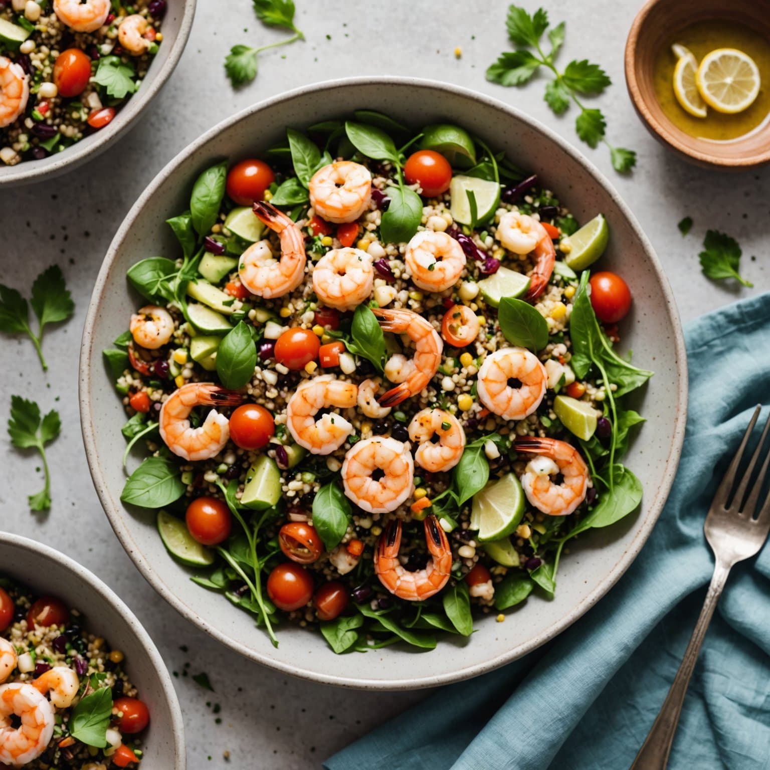 Mediterransk quinoa-salat med reker