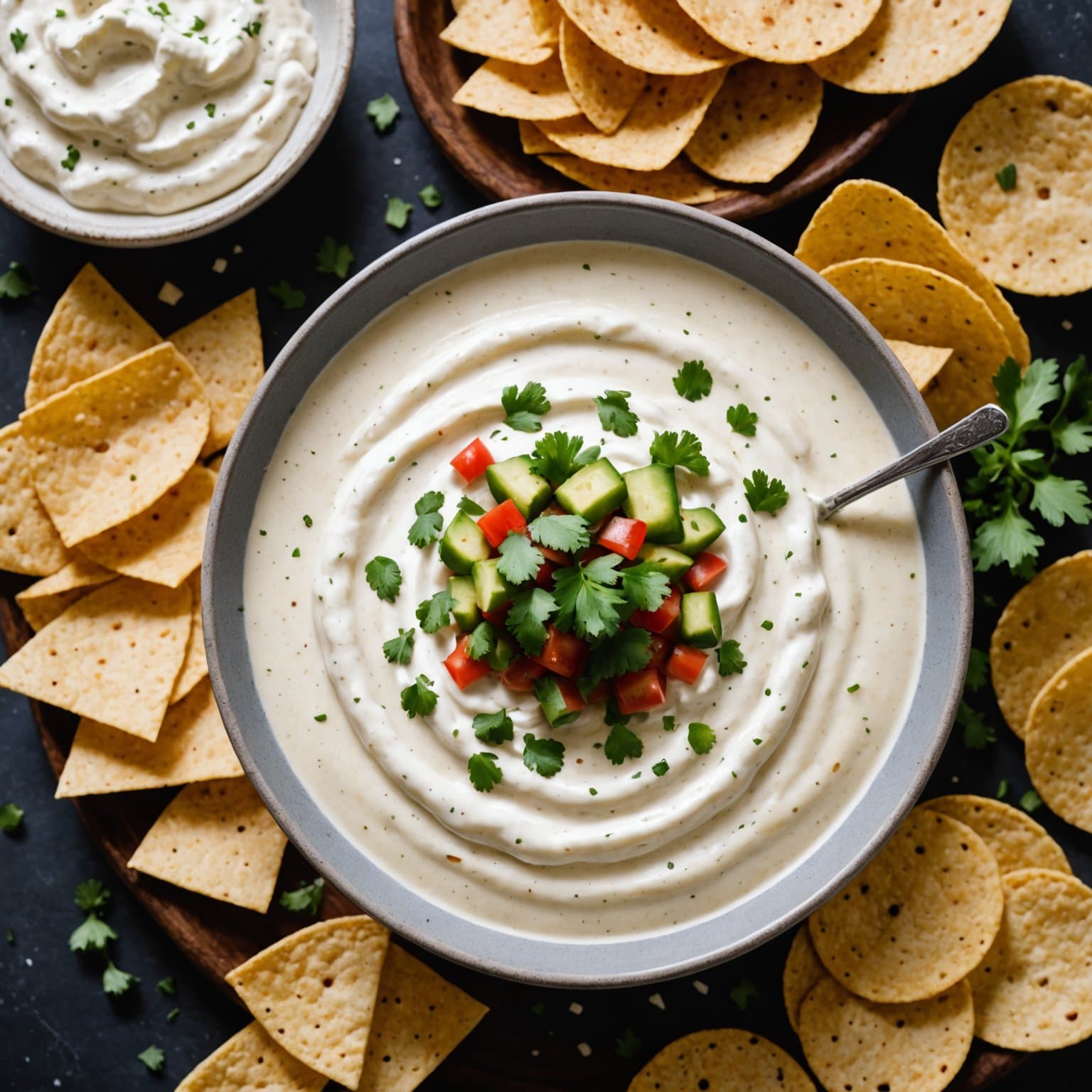 Meksikansk hvit ostedip/saus