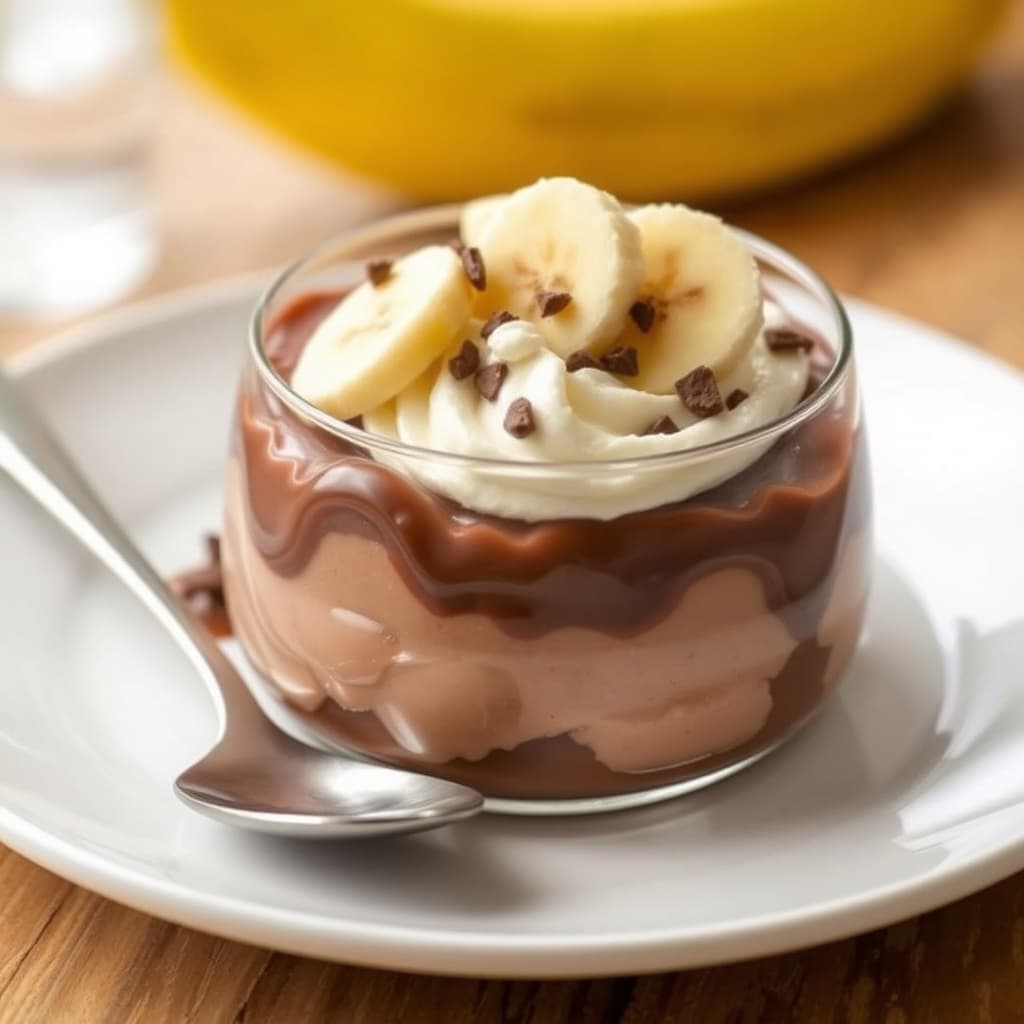 Melkechokolade bananpudding