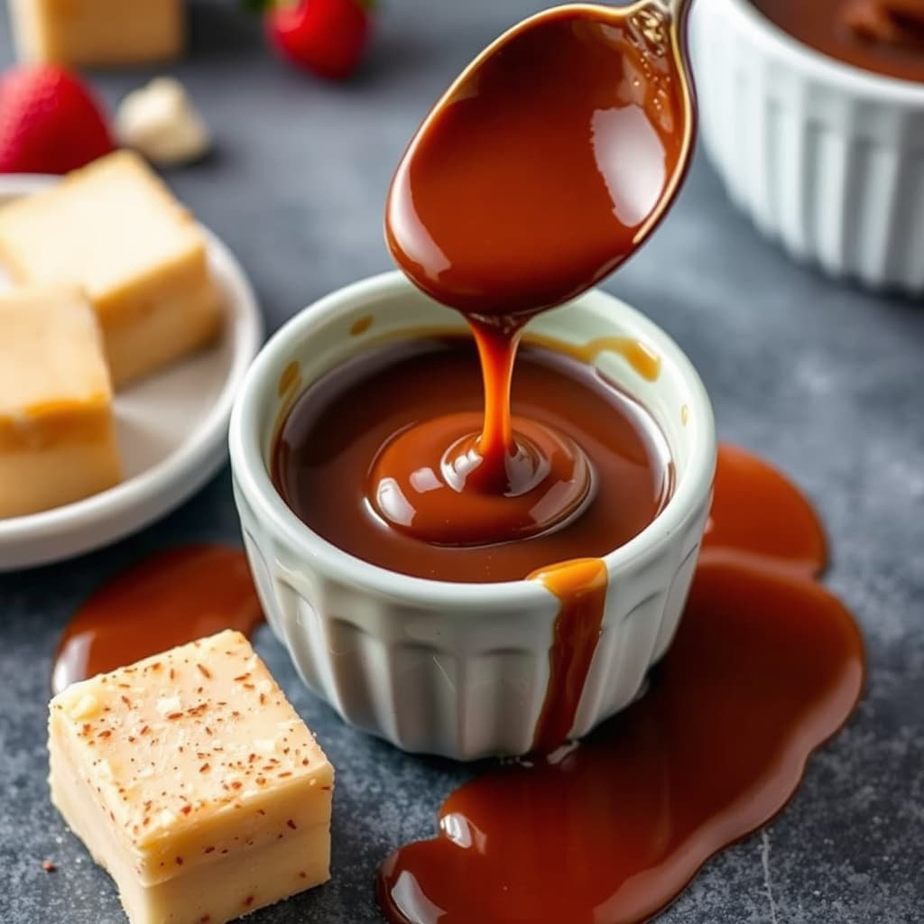 Melkechokolade-karamellsaus