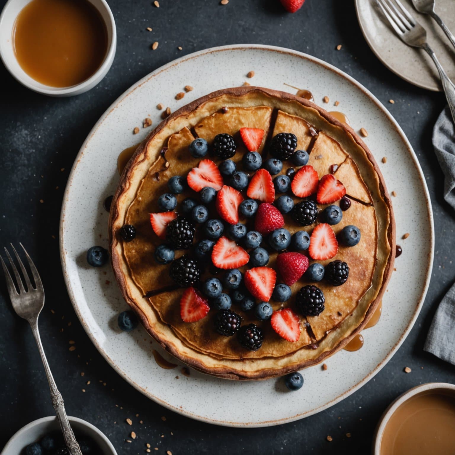 Melkefri speltgermanpannekake