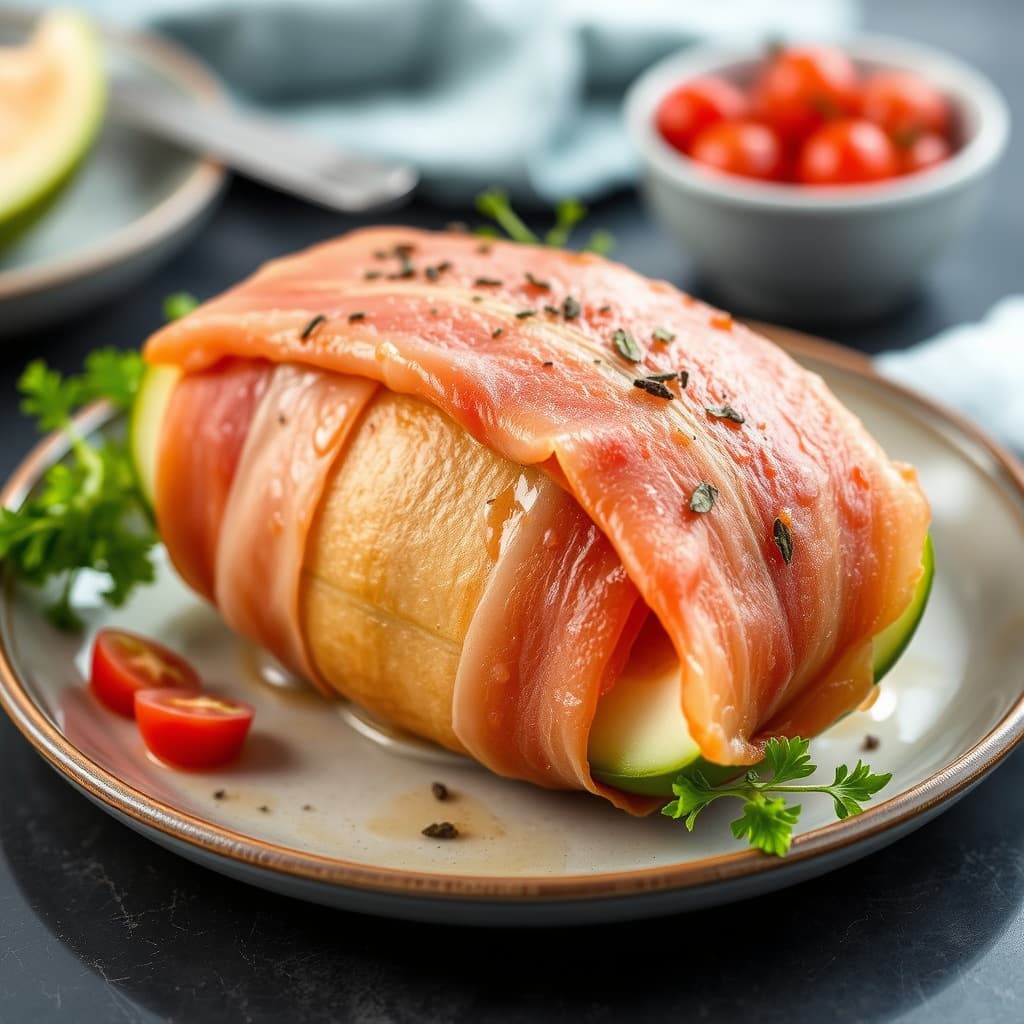 Melon innpakket i prosciutto