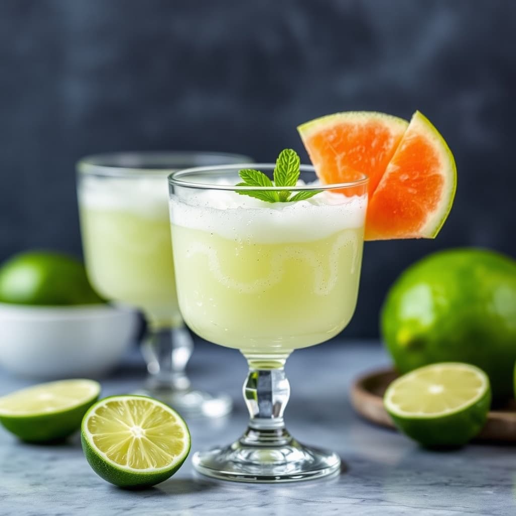 Melon- og lime-slushie