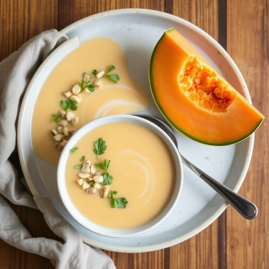 Melonsuppe med mandelmelk