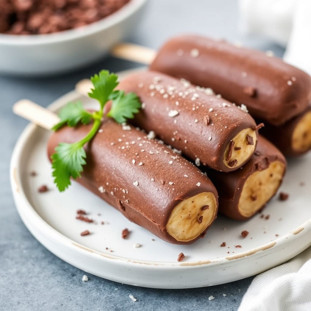 Mexikansk sjokoladefrosne bananer