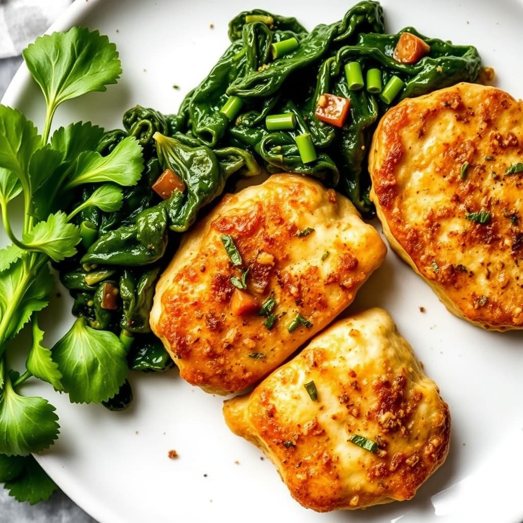 Milanese-inspirerte scallopini med pepperaktige grønnsaker