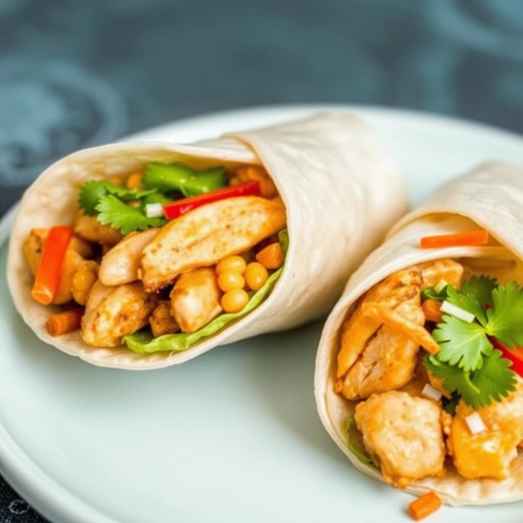 Mine thailandske kyllingwraps