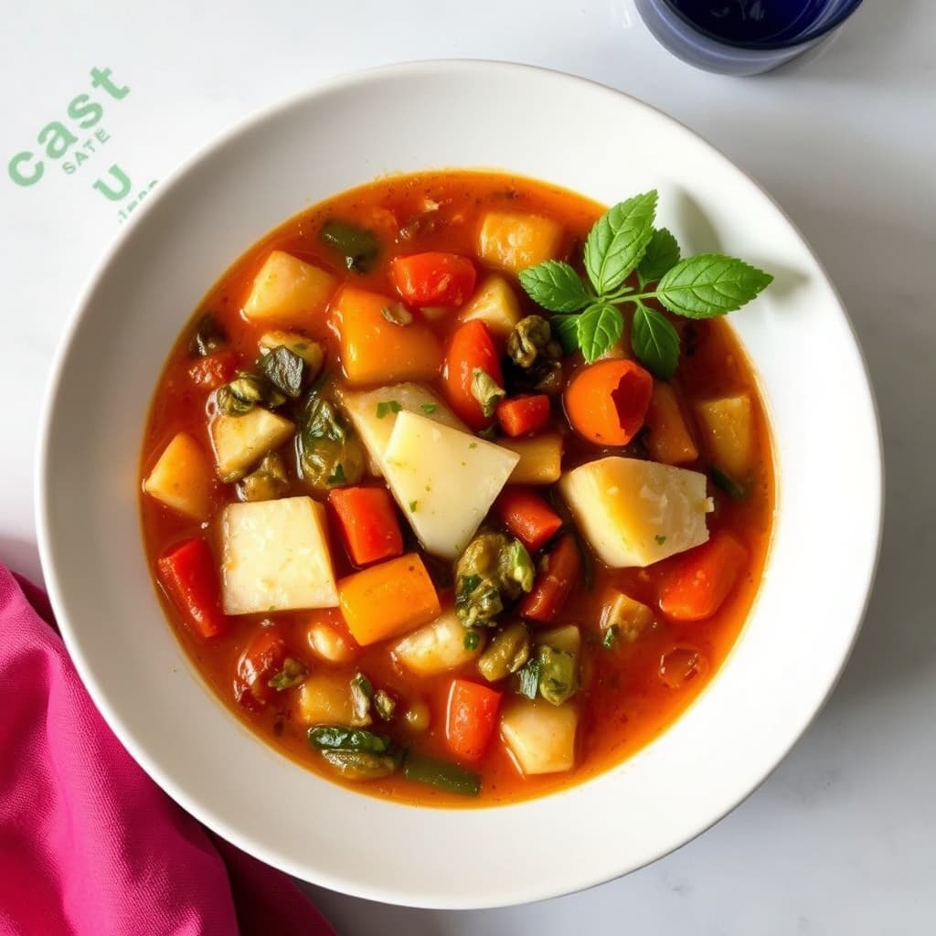 Minestronesuppe med Parmigiano-Reggiano