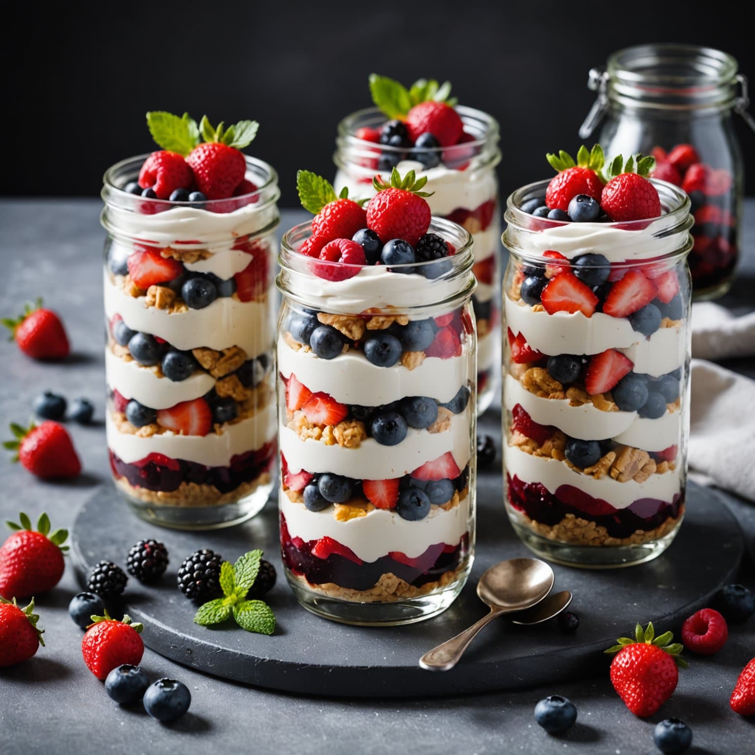 Mini Berry Trifles i et glass