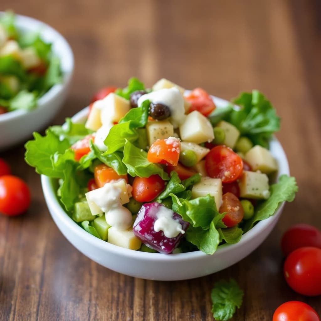 Mini Chopped Salat med kulturmelk-dressing