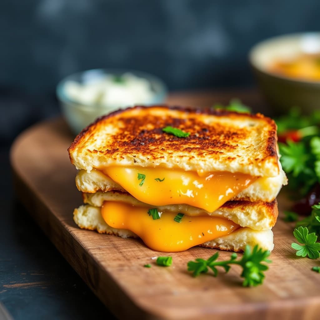 Mini grillede ostesmørbrød