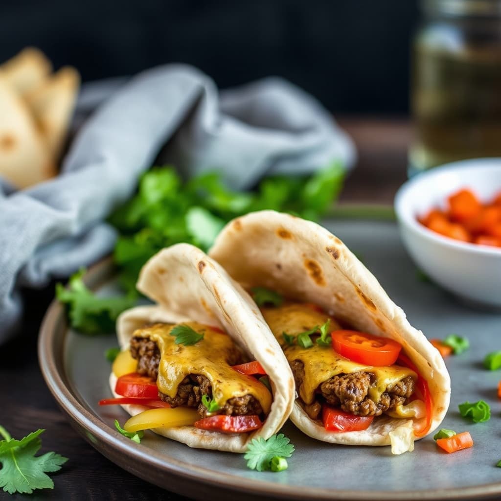 Mini grønnsaksburgerpitaer