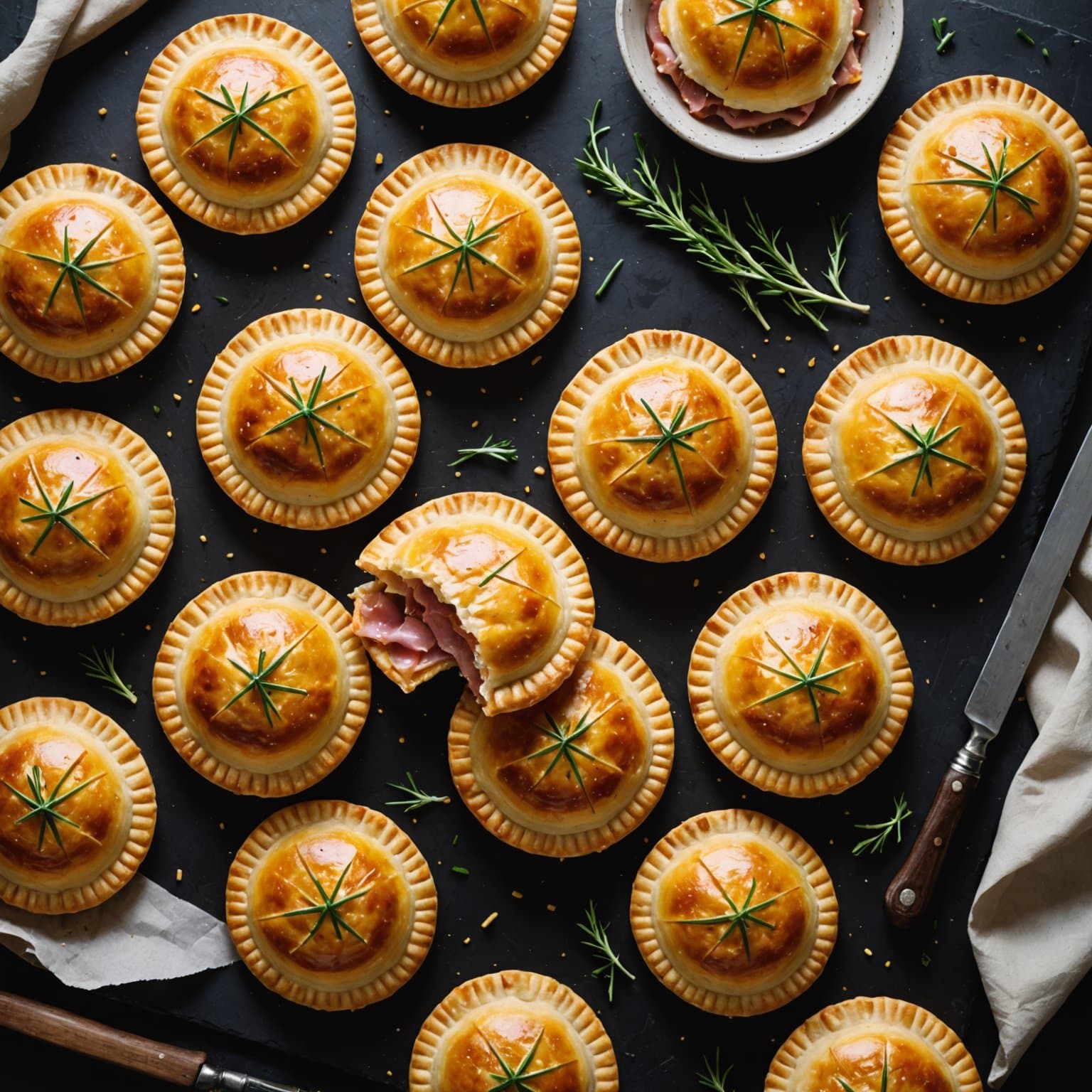 Mini håndpiker med landsskinke og cheddarost