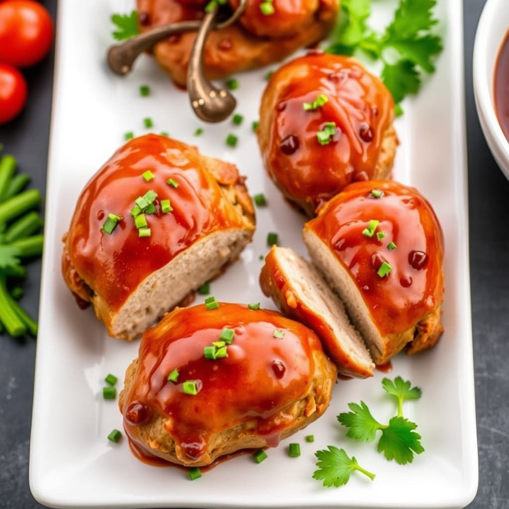 Mini kalkunbrød med adobo-glaze