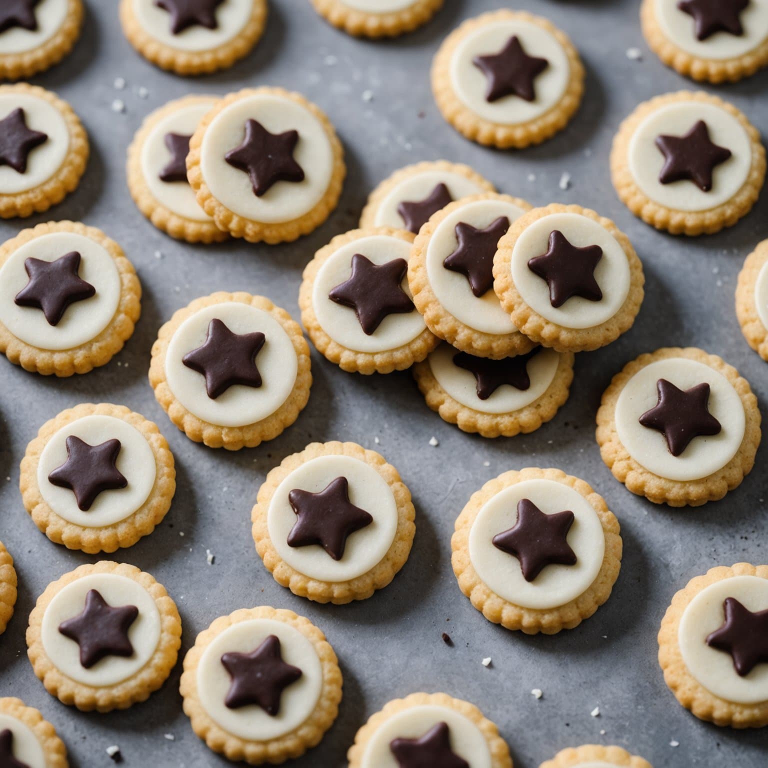 Mini svart-hvitt-kaker