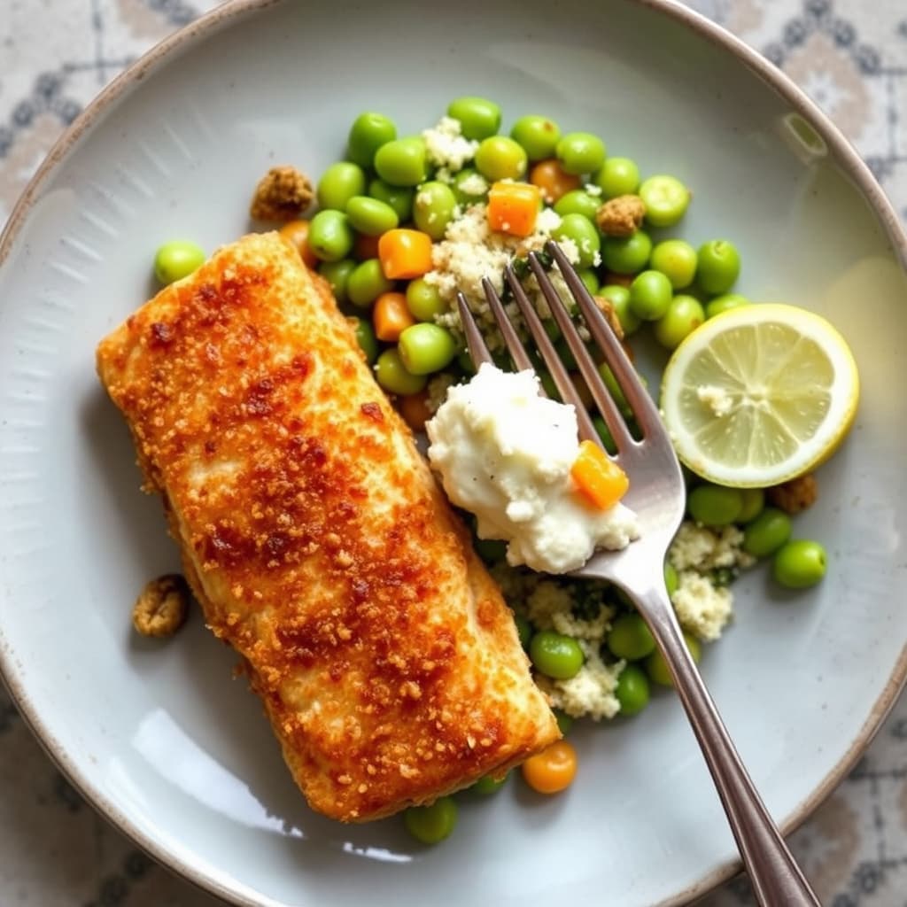 Miniutfordring: Sprø katfish med edamame-succotash