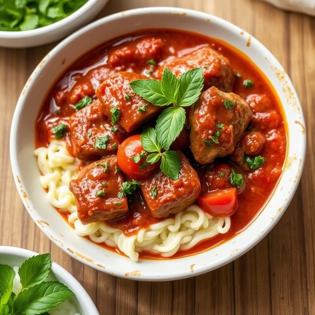 Mint-tomatsaus til lam