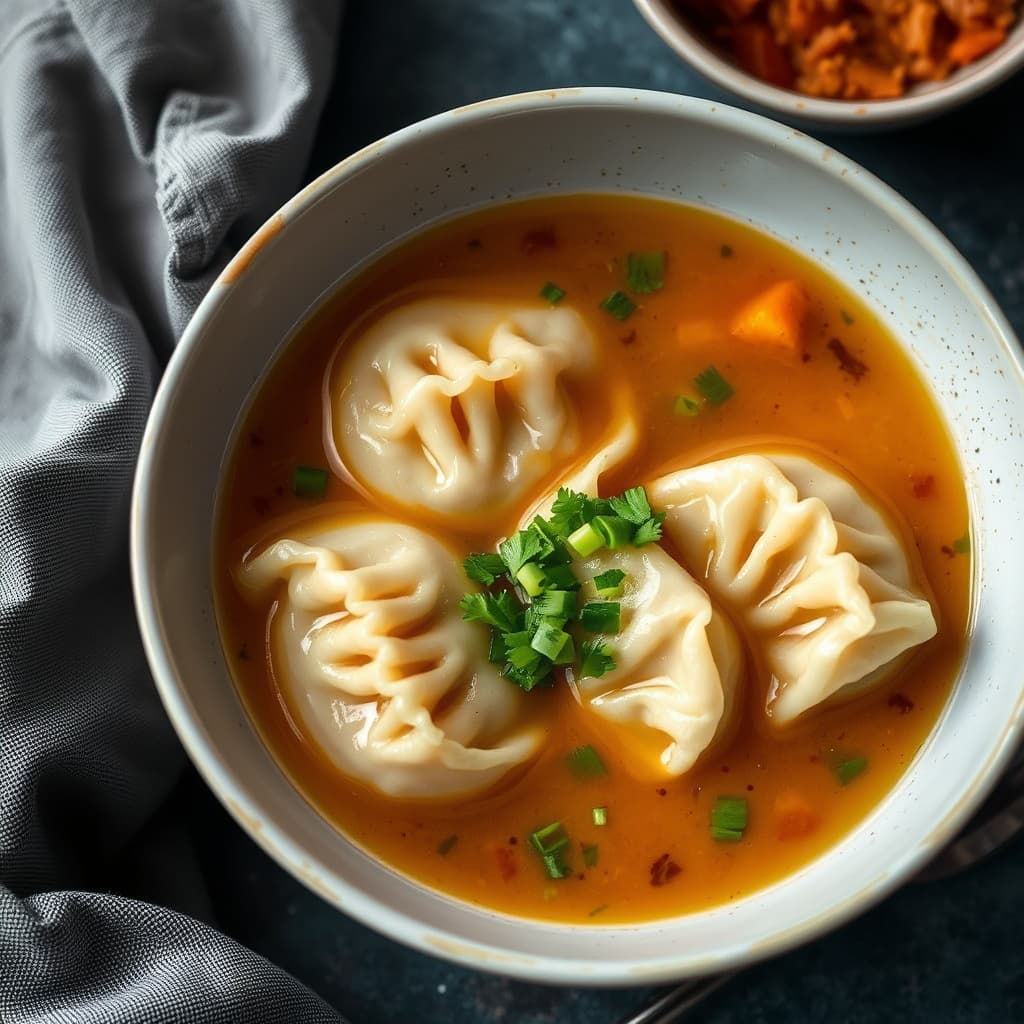 Misosuppe med søtpotetdumplings