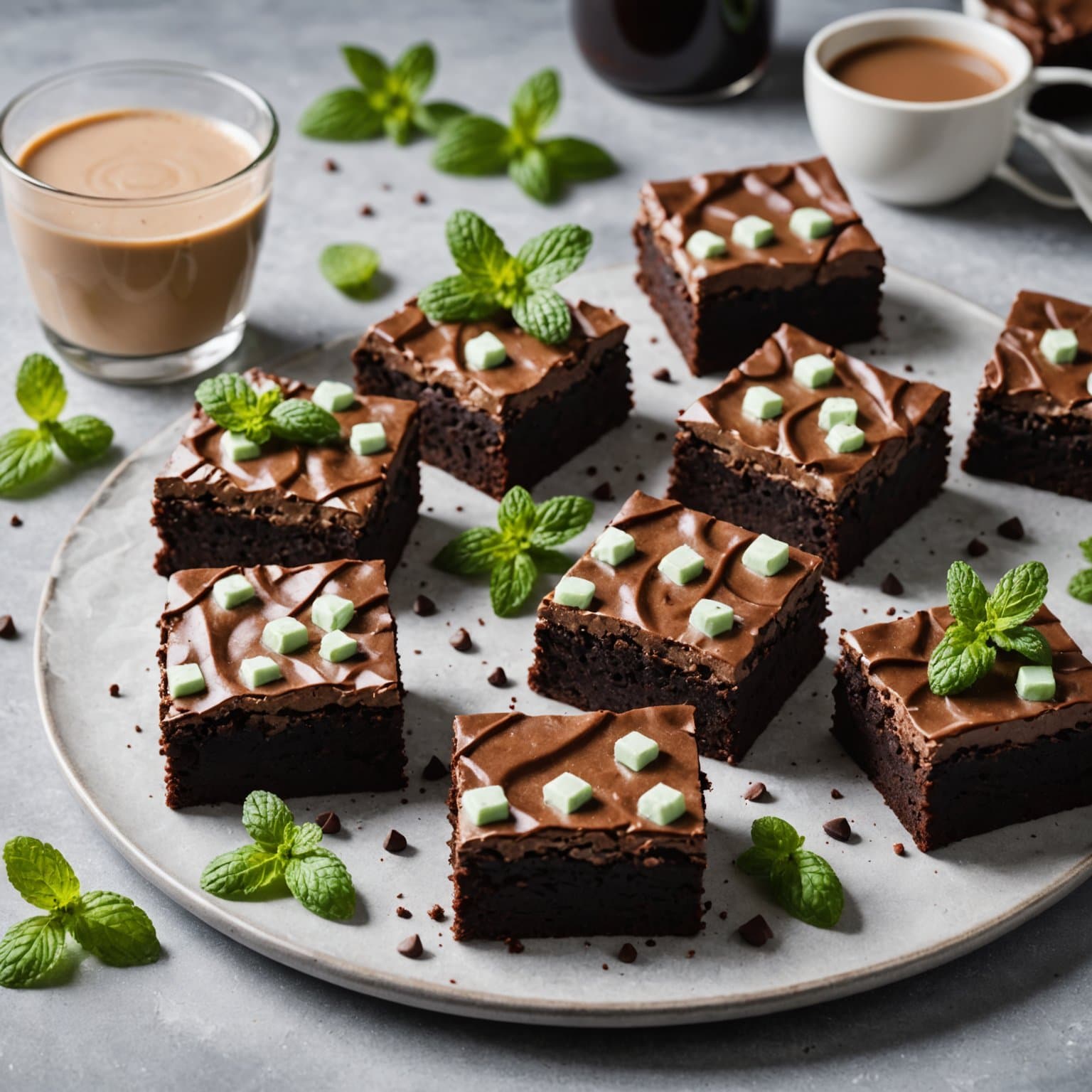 Mocha-brownies med mintfylte DelightFulls™