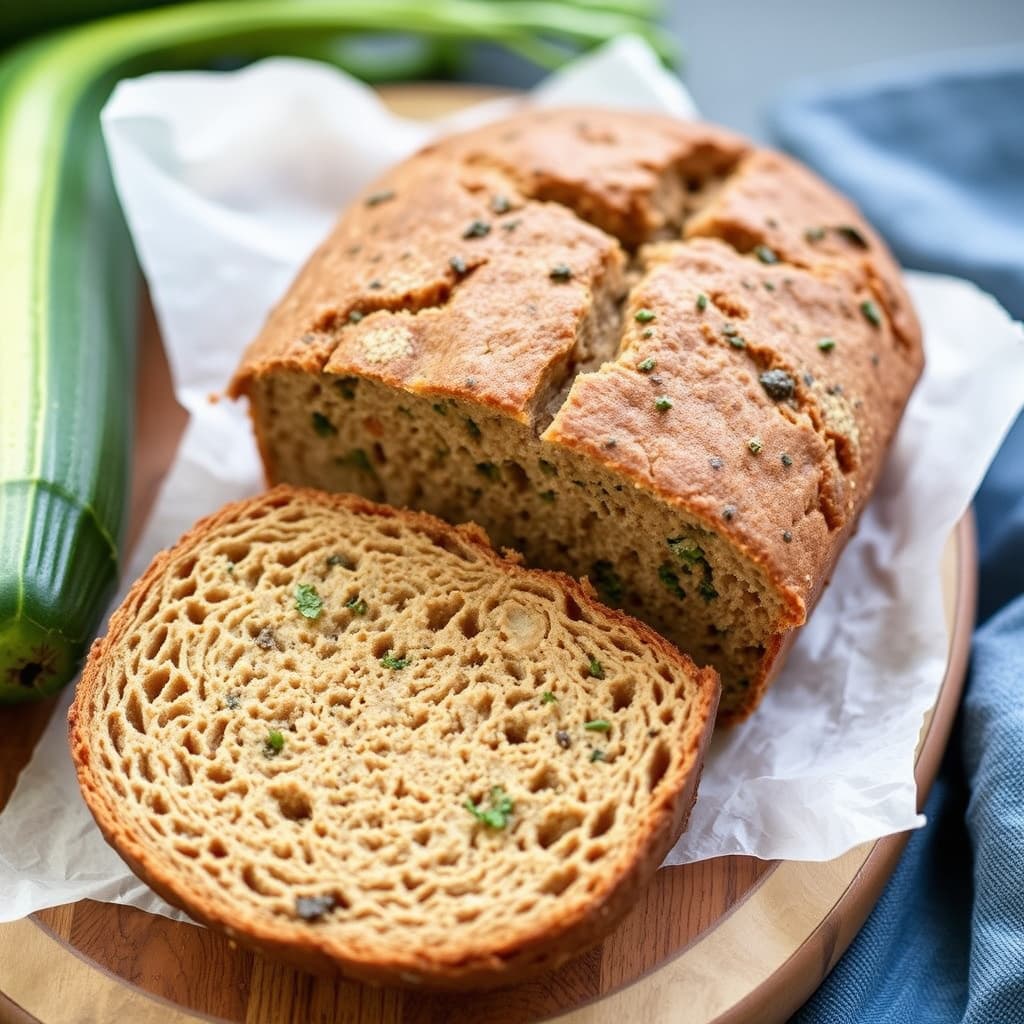 Monument Cafe fullkornsbrød med zucchini og urter
