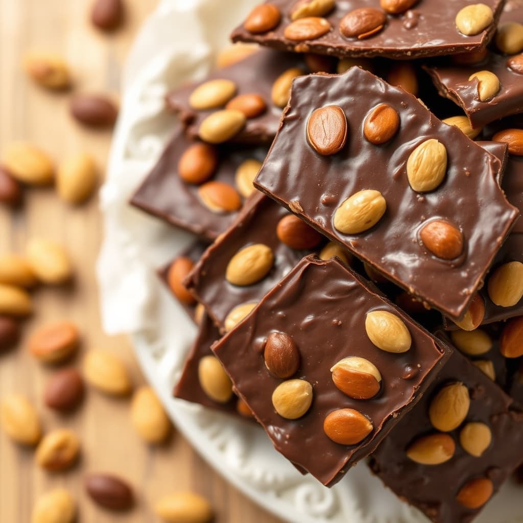 Mørk sjokolade med gresskarkjerner og peanøttkaramell