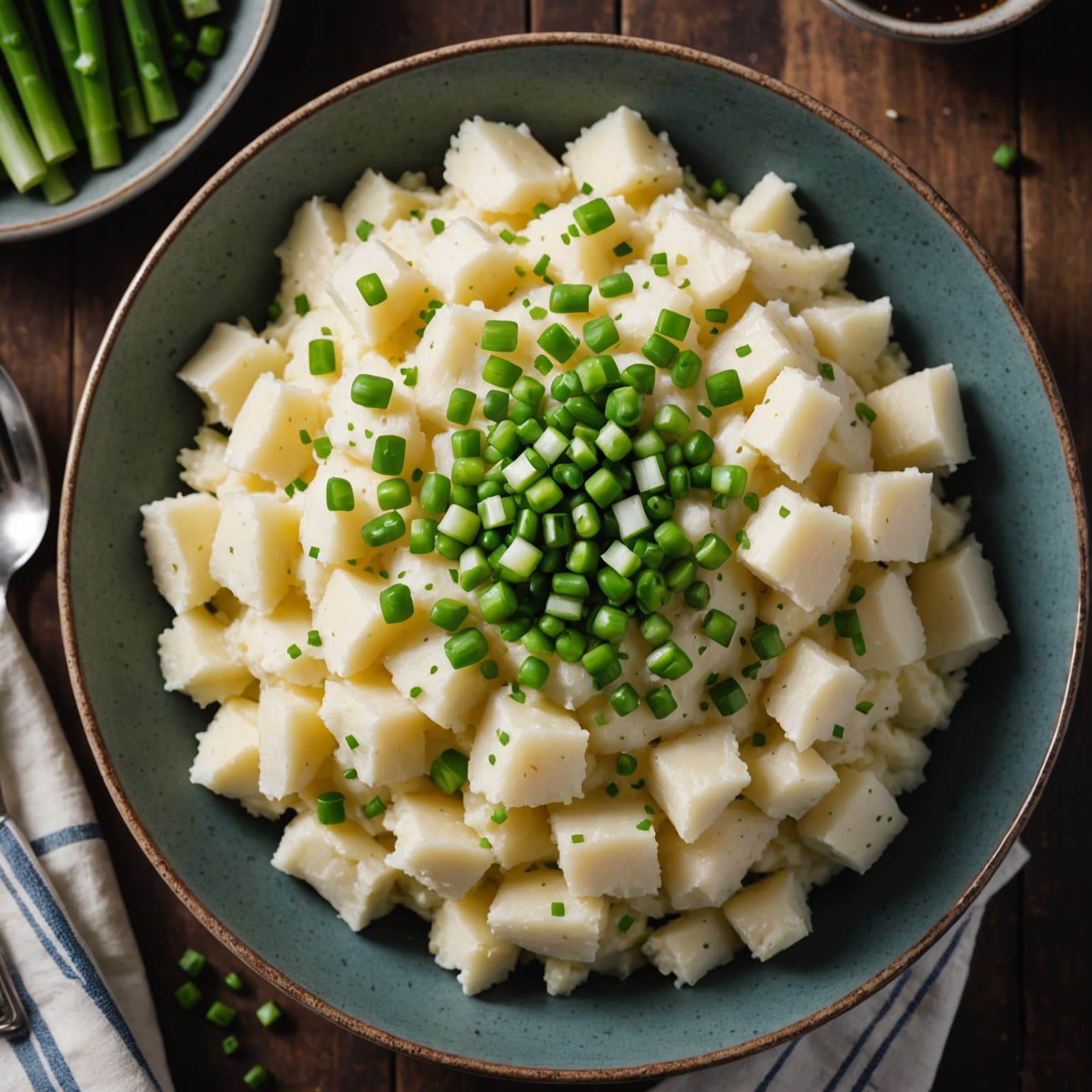 Mosede poteter med vårløk