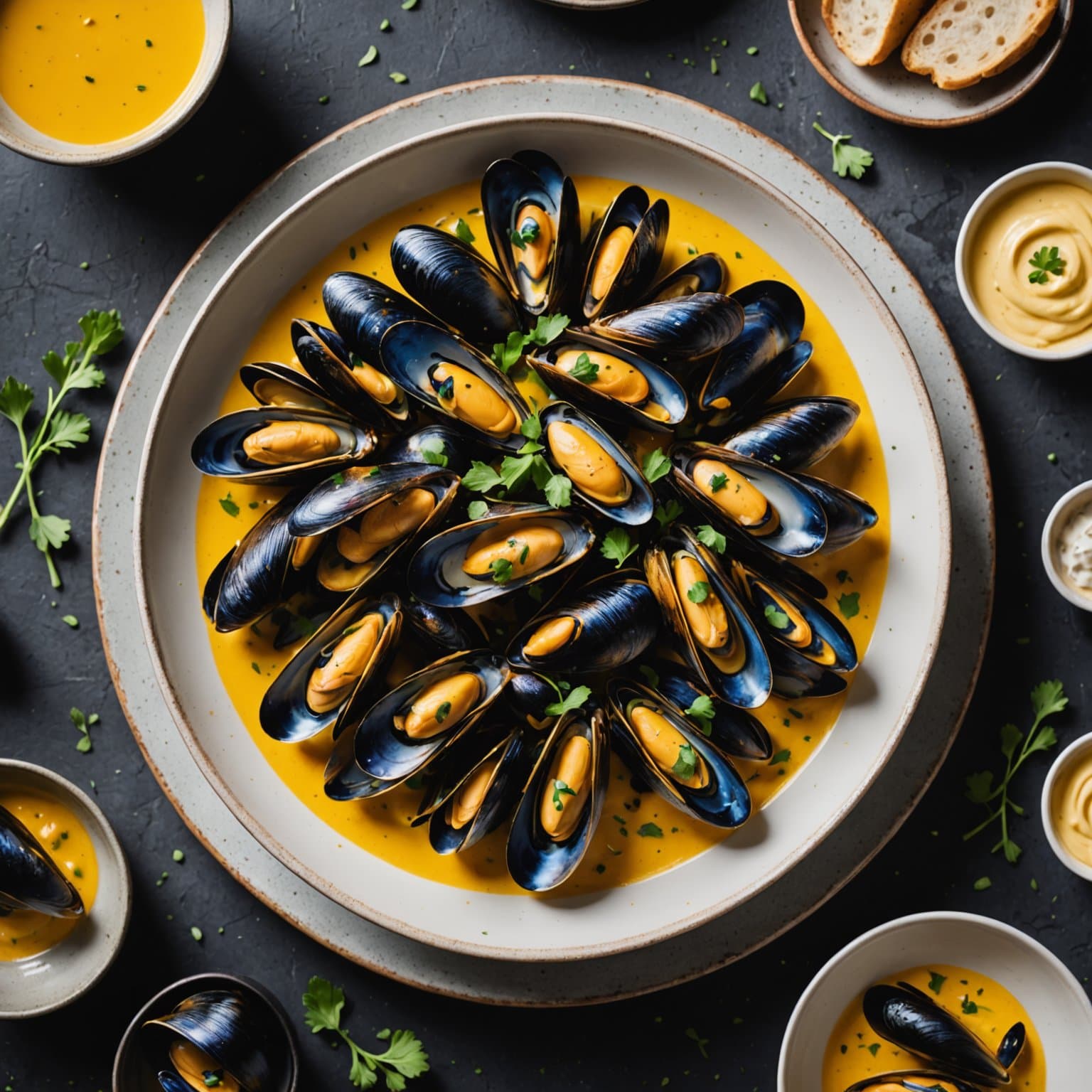 Muslinger med safransaus