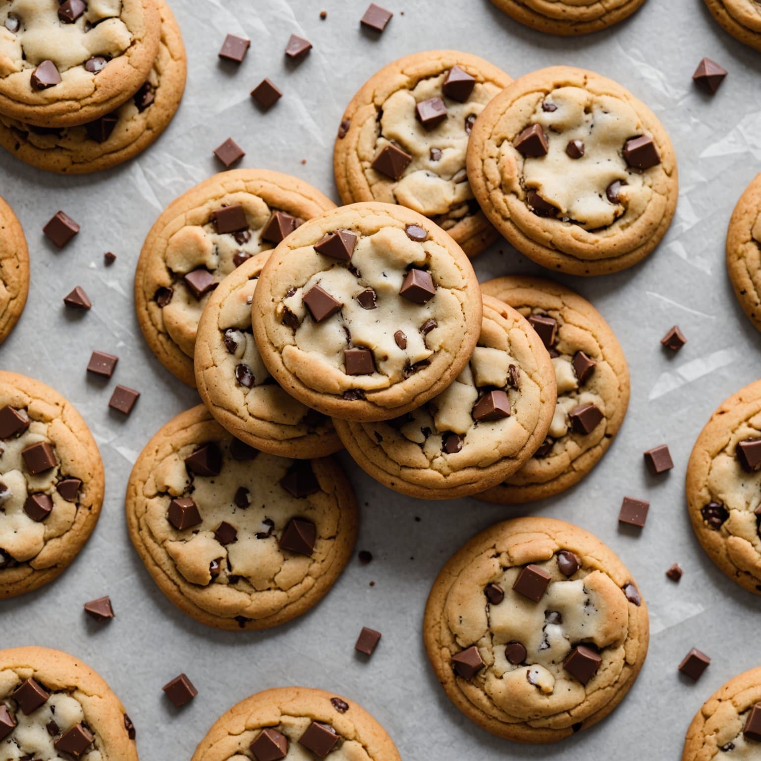 Myke melkekjeks med sjokoladeknapper