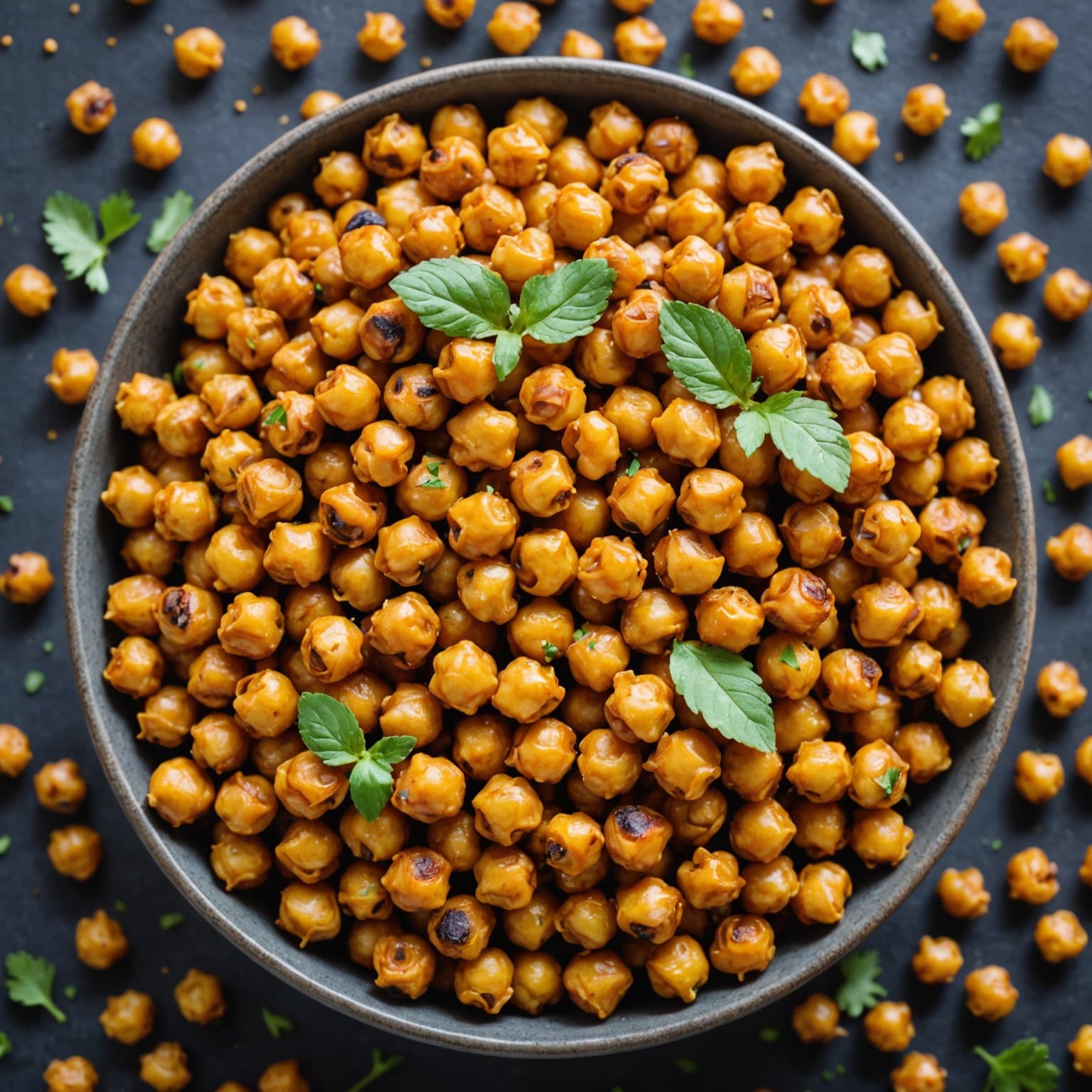 Nacho-smakende ristede kikerter