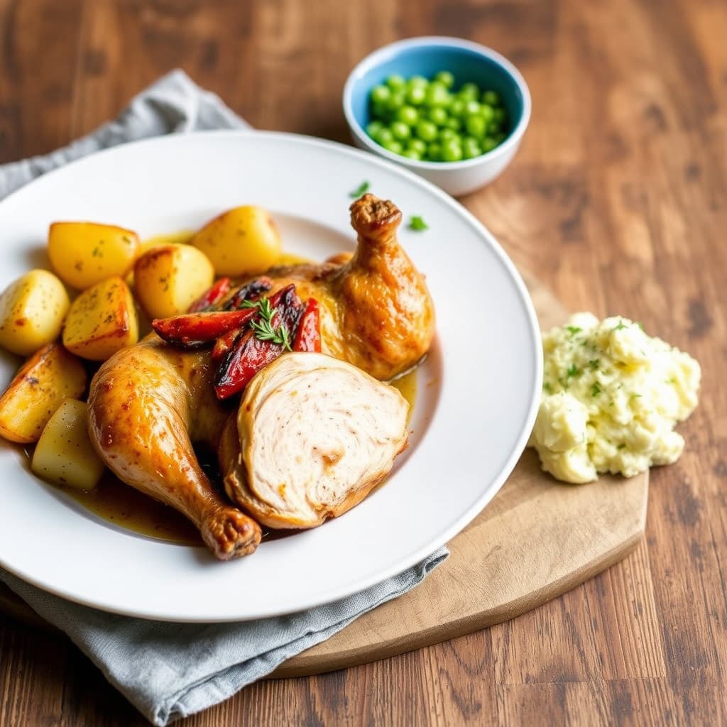 Nanas portugisiske stekte kylling med poteter