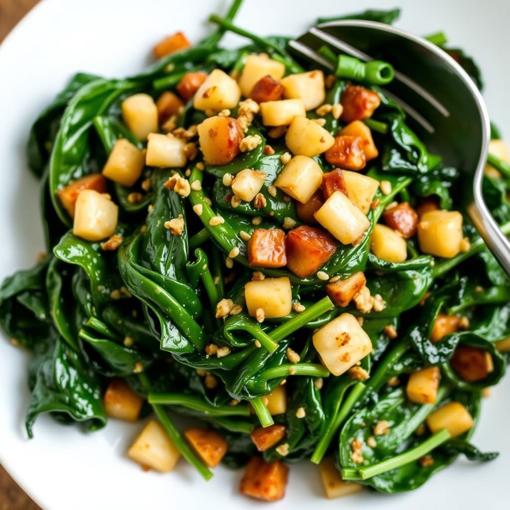 Neelys stekte spinat