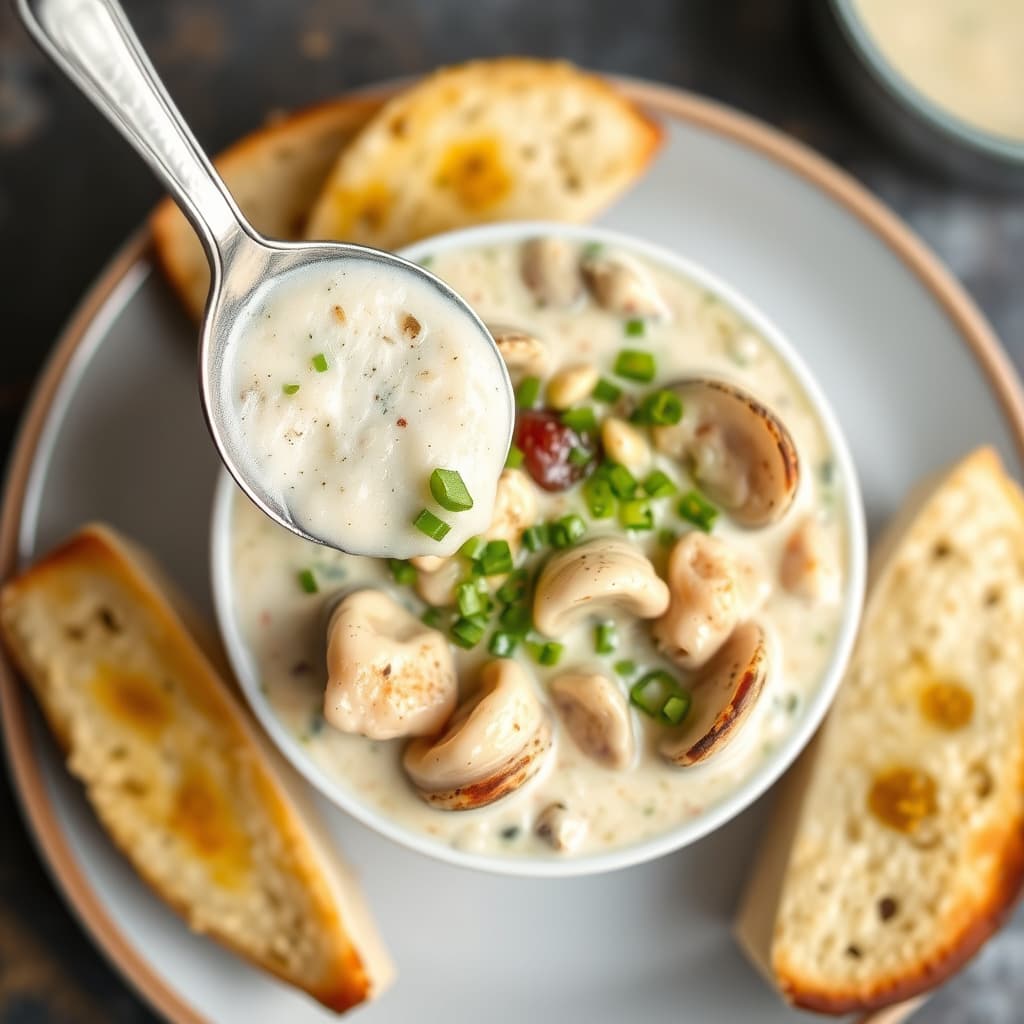 New England Clam Chowder kysset av Manhattan