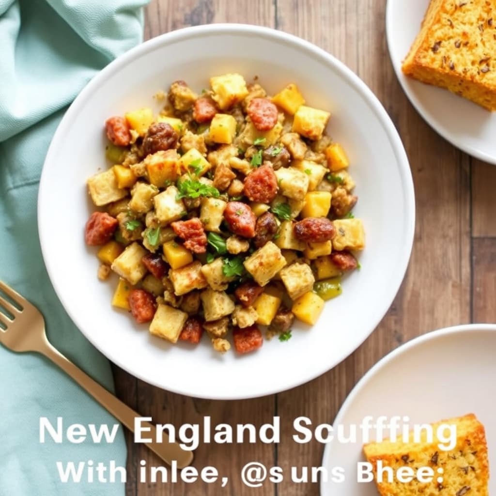 New England-pølsefylling med lønnesirupmaisbrød