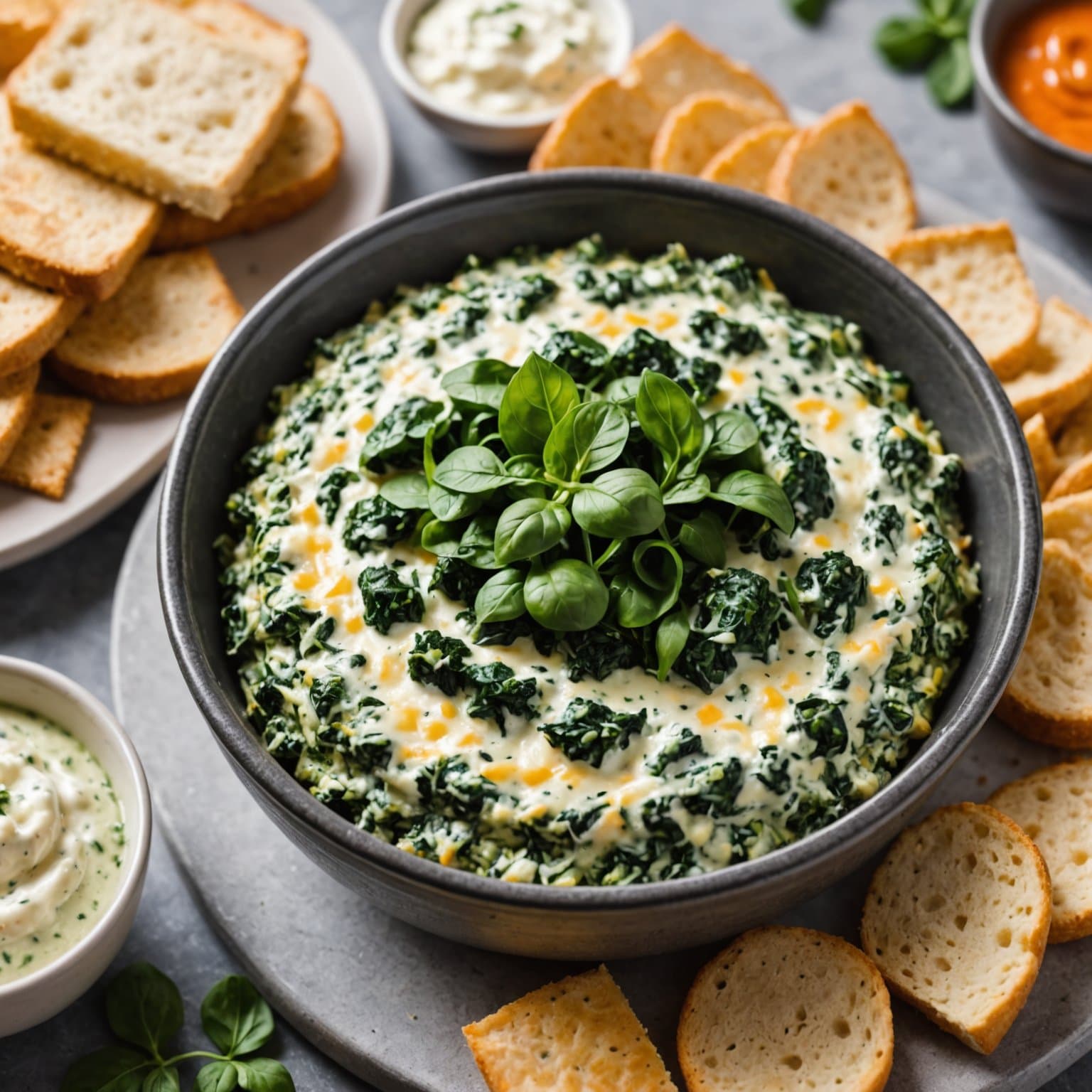 No Mayo 3-ost og spinatdip