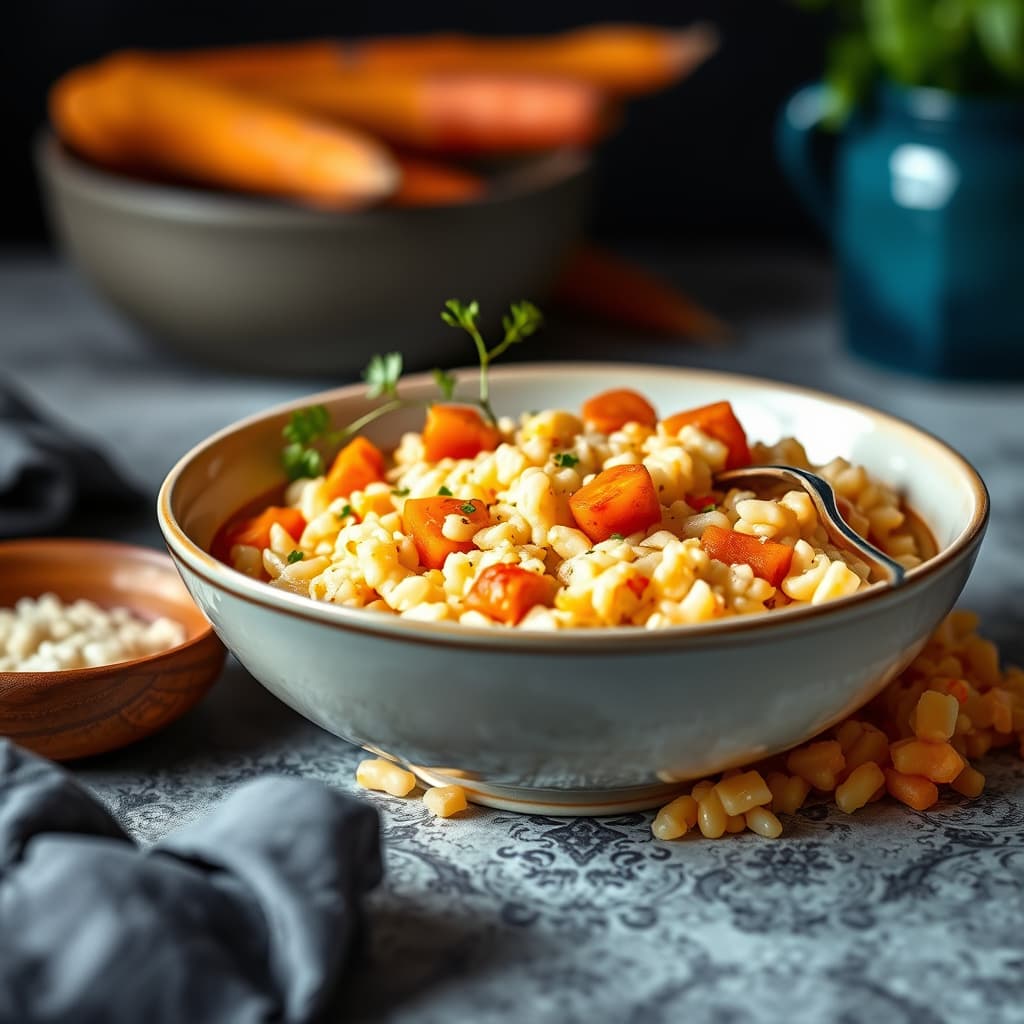 Nytt Verden-risotto med gulrot-mais-buljong